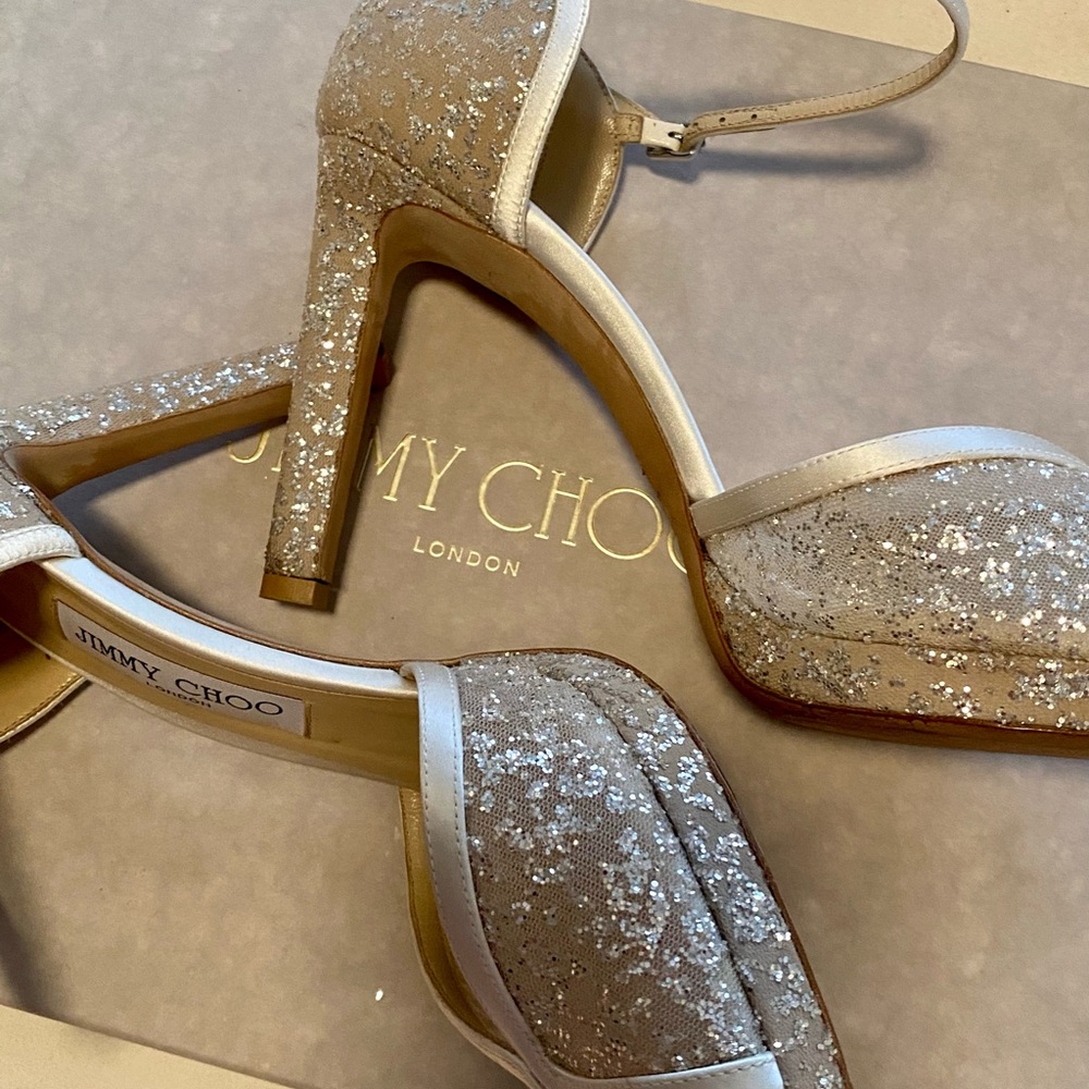 Jimmy Choo size 9 purchased for wedding and worn once paid 950 - Picture 7 of 7